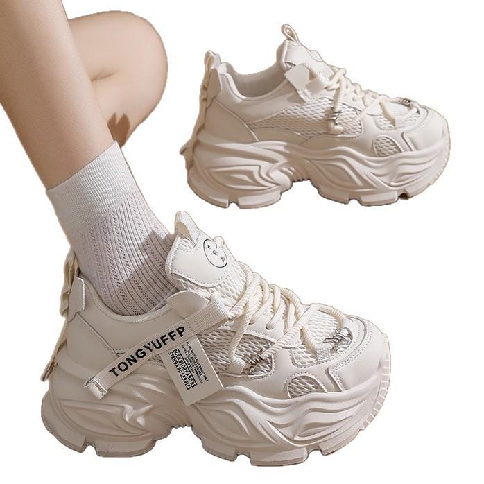 Fashion Four Seasons Boutique Mesh Platform Daddy Shoes Versatile Comfortable Women's Sneakers