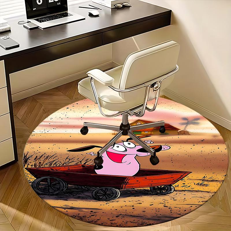 

Cowardly Heroes Chair mat Round Rug Office carpet, Non slip, Suitable for Living Rooms, Bedrooms,Decor1205831a 80cm by 80cm