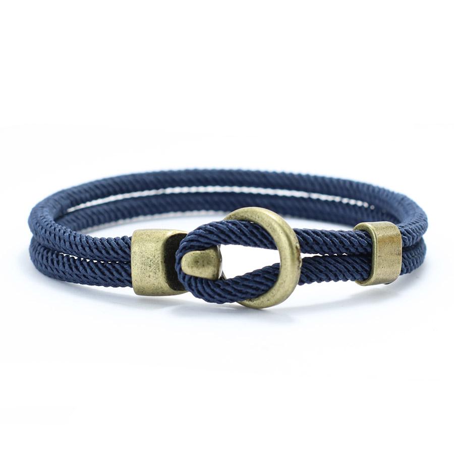 Fashion Man Bracelet Bilayer Thread Nautical Braclet Hiphop Rock Accesorios Hombre Multiple Colors Sizes Available Pulseria