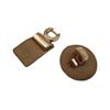 10Pcs Leather Sew On Toggles Closures with Metal Button For Knitwear Windbreaker Padded Jackets Woolen Coat Sewing Craft