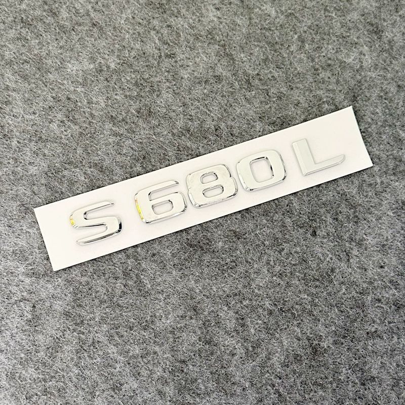 ABS Black Chrome Letters 3D Car Trunk Letters Badge For Mercedes Benz S320L 350L 450L 500L 560L 650 680 Logo Sticker Accessories