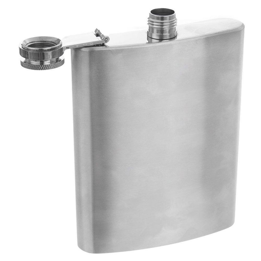 Piersiówka Metalowa ze Stali Nierdzewnej Duża Butelka do Alkoholu 240 ml