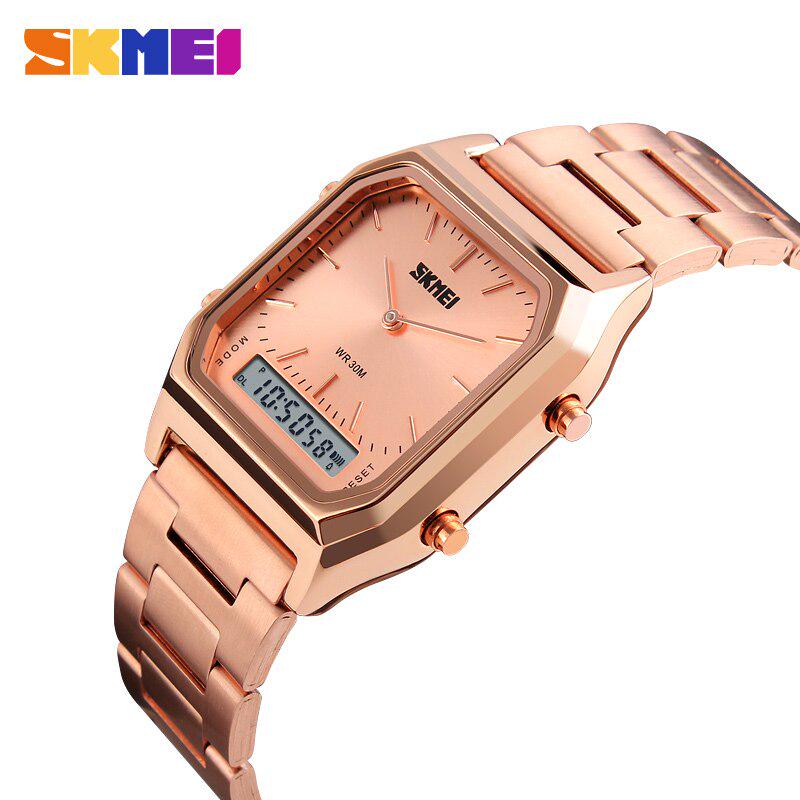 SKMEI Fashion Sport Watch Men Top Brand Luxury Dual Display Electronic Quartz Wrist Watch Male Clock