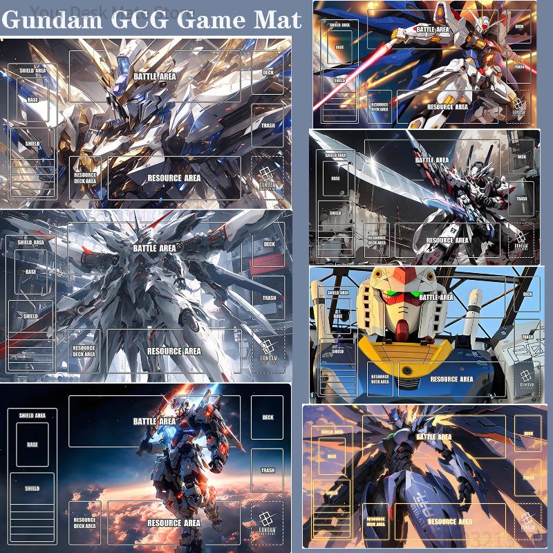 2026 New Gundam GCG Solo Play Mat DIY Anime Card Game Mat Non-Slip Single Player Table Mat Gift for Kids Collectors