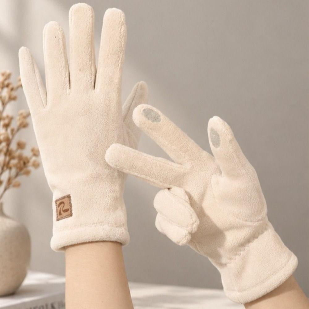 Windproof Winter Cycling Gloves Thickened  Gloves Casual Women Thermal Gloves  Cycling