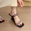 New Style Comfortable Versatile Design Lightweight Diamond High Fashion with Small Skirt Ladies Slip-on Slippers