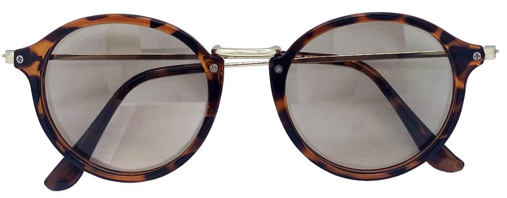 [FaceTrick Az Label] Polarized Lenses, UV Protection, Blue Light Cut, Plastic Metal Combination Sunglasses, Brown DemiGold FrameLight Brown Polarized