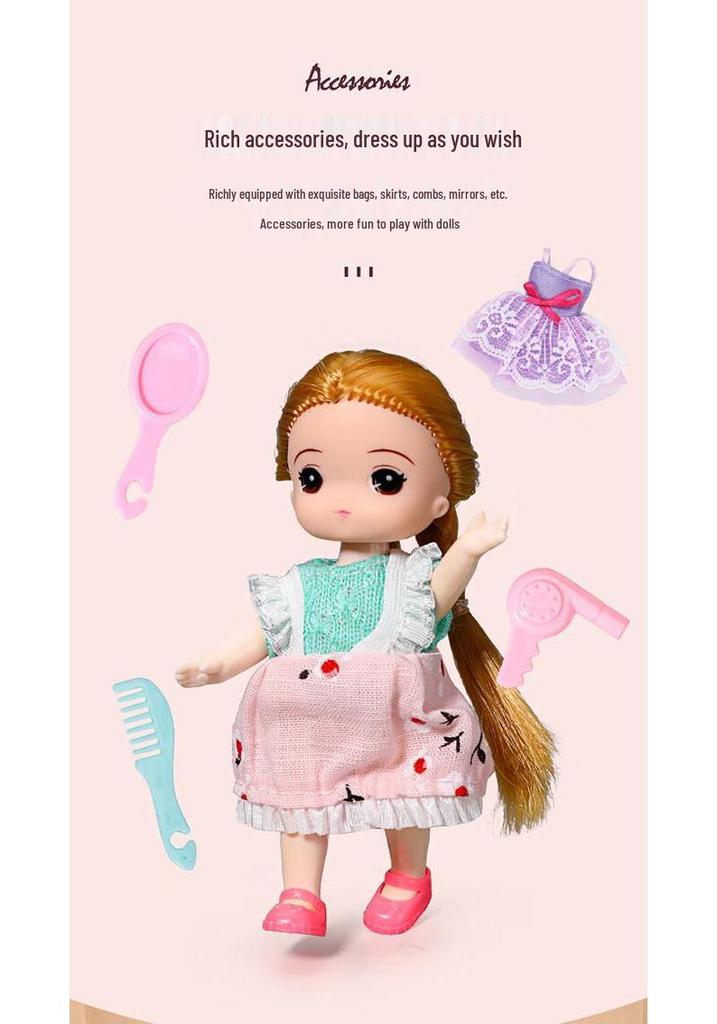 Realistic Princess Castle Doll Handbag - Children's Role-Playing Toy Gift