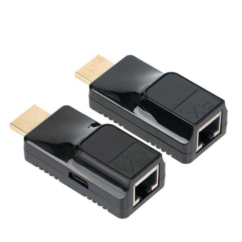 Mini HDMI HDTV Signal Extender - 60m Cat6 Network Cable