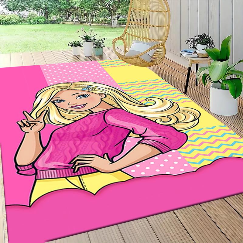 Pop Art Barbie Style Carpet Rug Soft Washable Antislip Home Living Room Sofa Mats Personalized Christmas Rug