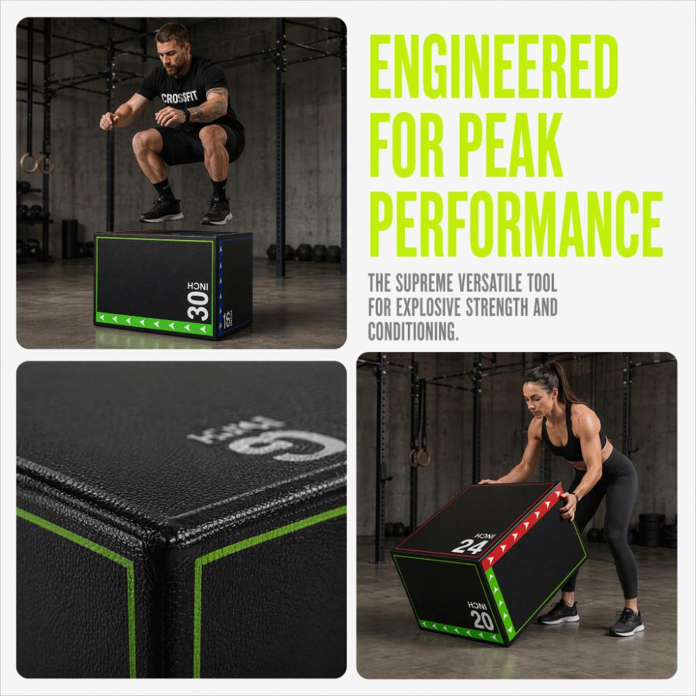 Scatola per Salti Portatile Antiurto 40*50*60cm Strumento per Allenamento Fitness Scatola per Salti Pliometrici Palestra di Casa