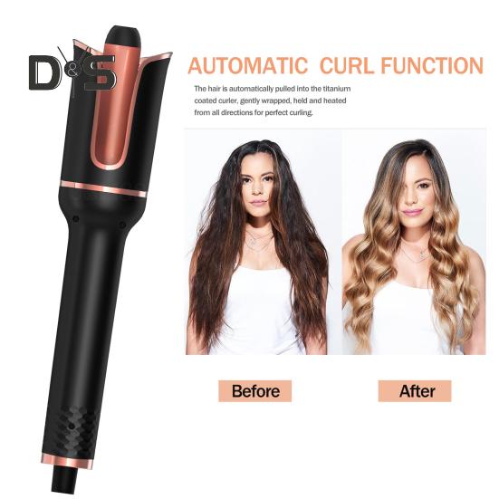 Automatic Hair Curling Iron 4 Temperature Adjustable Fast Heating Portable Travel Hair Curler Electric Curling Wand Women Hair Styling Tools