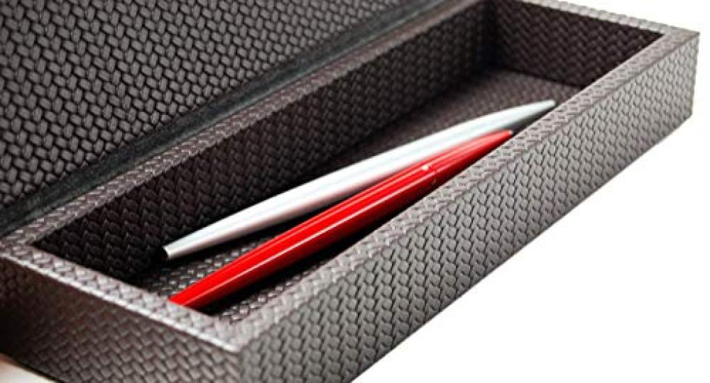 Pinetti Firenze Pen Box In Brown Braided Leather