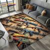2025 New Cool Guns Pistol Ammunition Bullet Cartridge AK M4 Rug Carpet for Living Room Bedroom Decor,Non-slip for Sofa Doormat