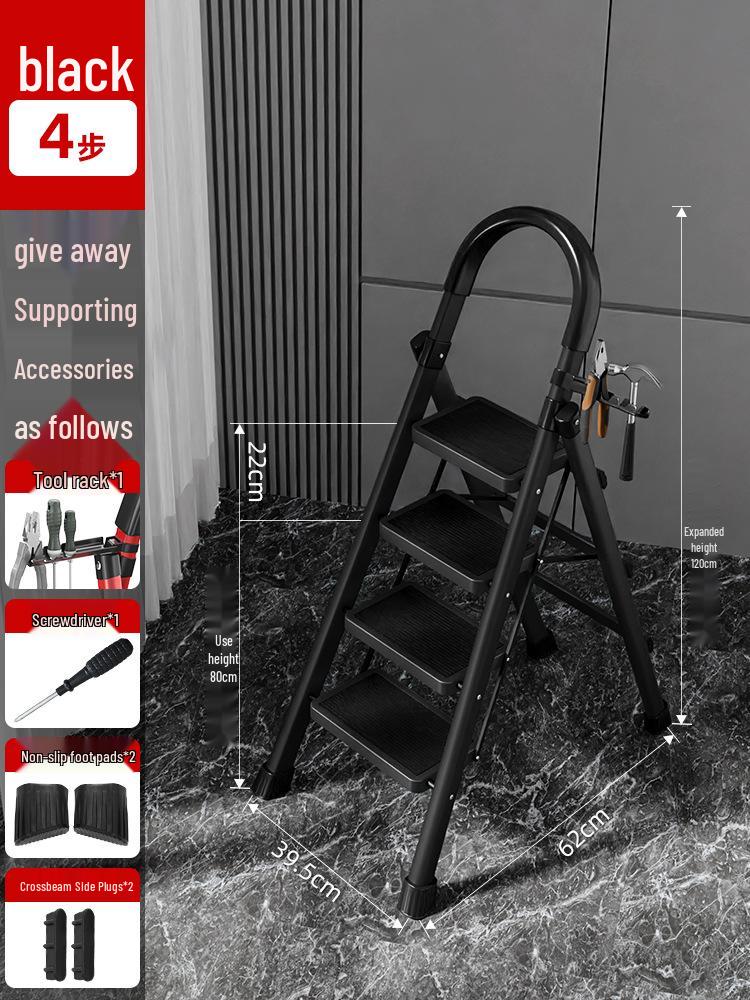 Compact Multi-Functional 4-Step Folding A-Frame Household Ladder