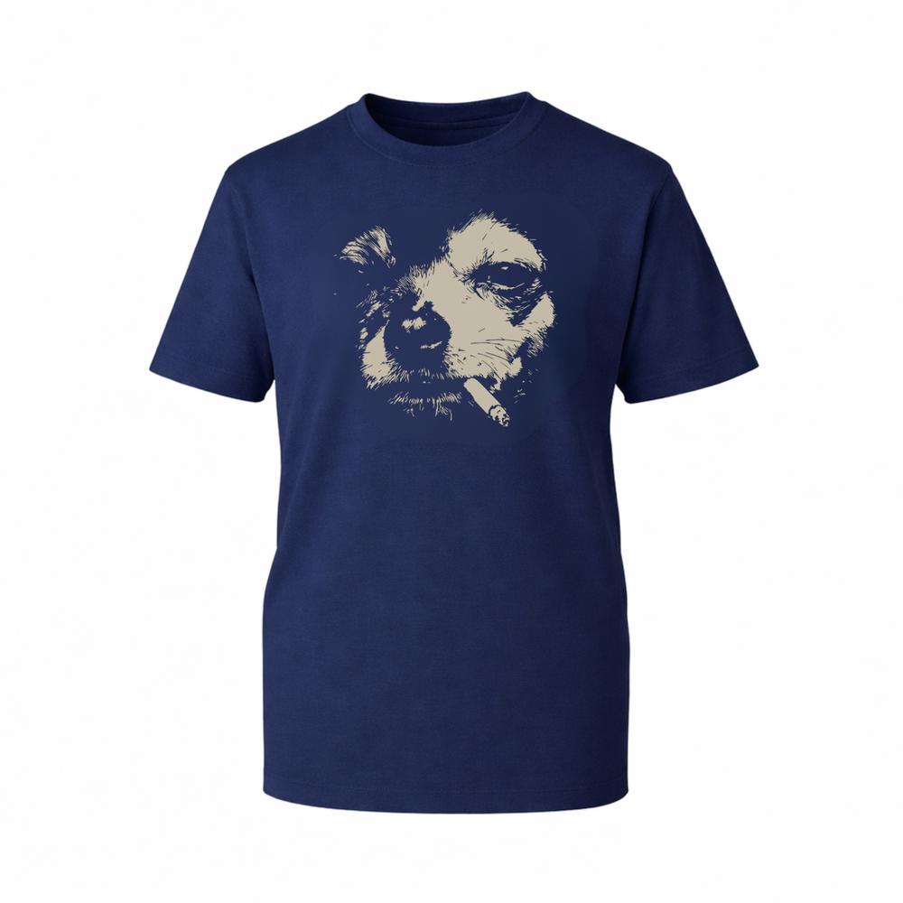 Vintage Graphic TShirt Funny Smoking Cigarette Chihuahua Dog Meme Gift TTop S