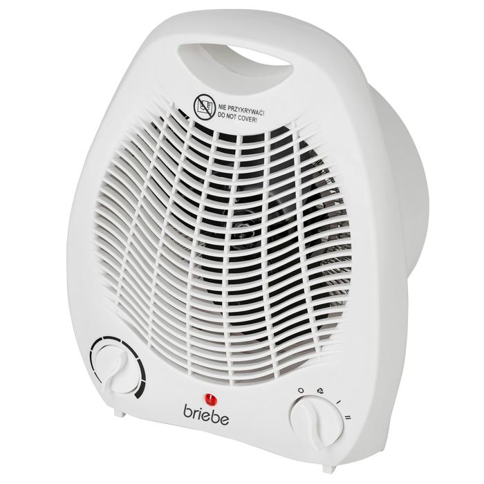 Radiateur et Ventilateur Soufflant, Portable, Air Chaud / Froid, Thermostat Briebe HT1126 2000W Blanc 00515