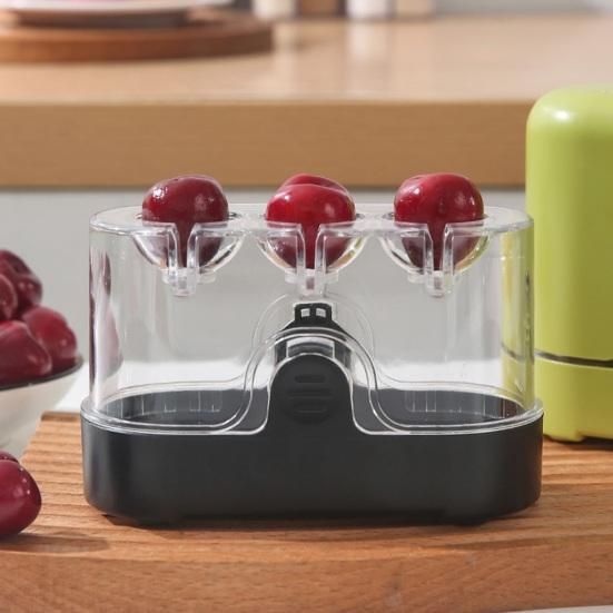 Cherry Corer Manual Press-Type Fruit Pitter Stainless Steel Cherry Pit Tool for Cherries Jujubes Red Dates Hawthorns Dishwasher Safe Cherry Pit