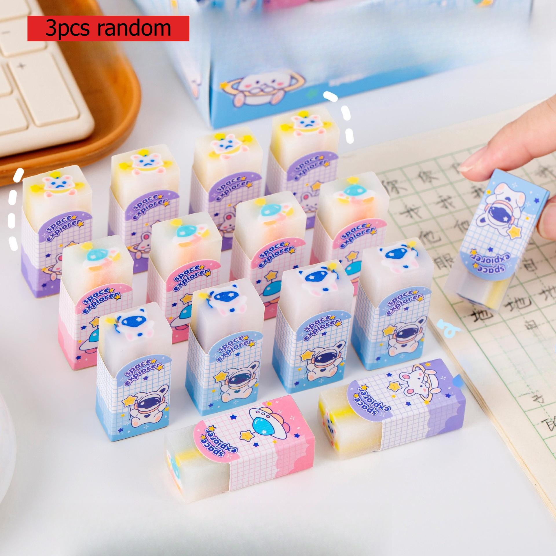 

New Eraser Gift for Elementary School Students Astronaut Sandwich Exam Art Cute Cartoon Office & School Supplies Kawai Lovely