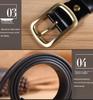Men's Genuine Full Grain Leather Casual Antique Waist Belt