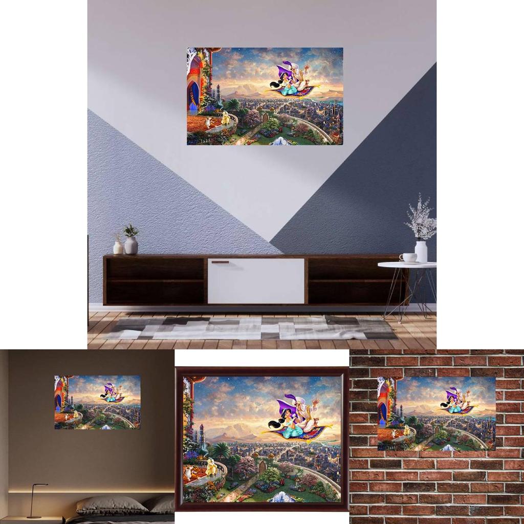 Exquisite Mermaid Princess Canvas Print Whimsical Childrens Bedroom Wall Art