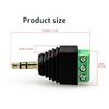 4pcs 3.5mm  Balun Male To Screw Terminals Female Adapter Easy To Use for Microphones & Earphones Without Soldering