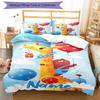 3pcs Custom Name Giraffe Bedding Set Duvet Cover Closure Includes 1 Duvet Cover & 2 Pillowcases, Soft and Comfortable for All Seasons.
