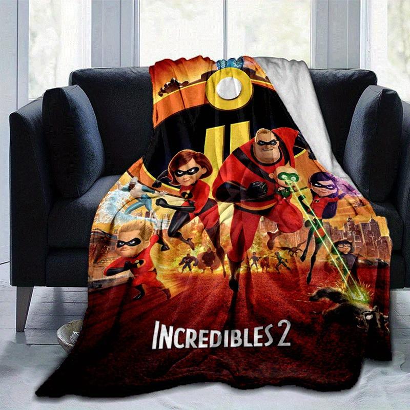 

1pc The Incredibles Printing Blanket - Soft, All-Season Throw for Living Room, Bedroom,Personalized Gift with Adorable Cartoon Design 80cmx120cm(31inx47in)