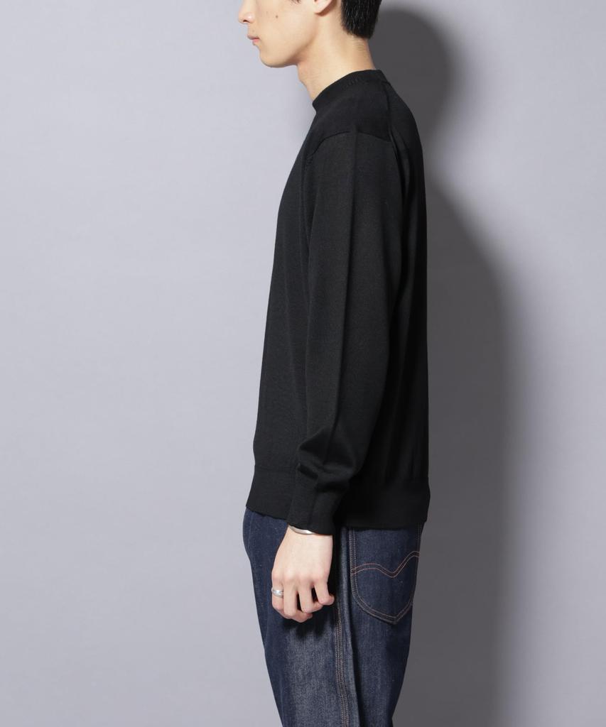 Nano Universe Fine Gauge Crew Size Pill-Resistant Knit, Neck, Men's, M, 031, Off-White, 668-5222201