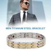 Men Titanium Steel Chain Magnets Magnetic Health Care Bracelet Jewelry Gift
