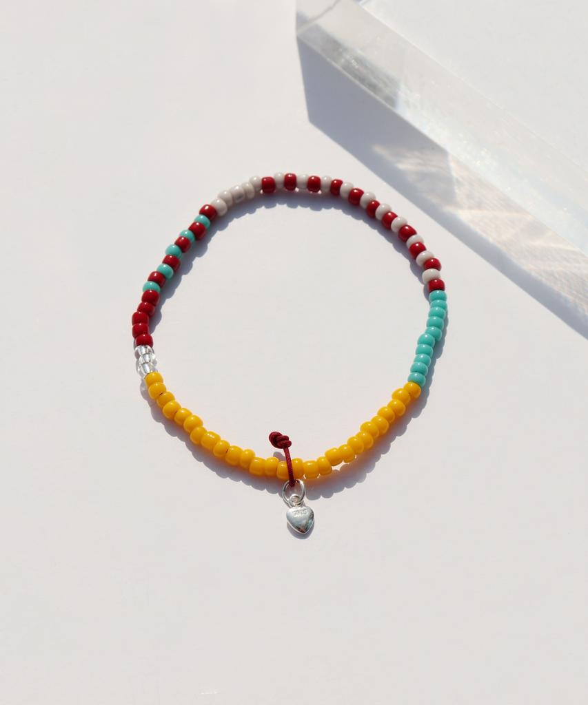 Bonbeau Awesome Color Line Glass Beads Bracelet Color Mix Glass Bead Banding Bracelet