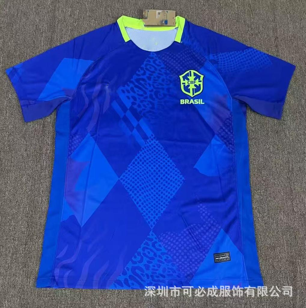 Großhandel und Einzelhandel Grenzüberschreitend Brasilien Nationalmannschaft Spezielles Gedenk-Kurzarm-Fußballtrikot Oberteil Kurzarm Fans