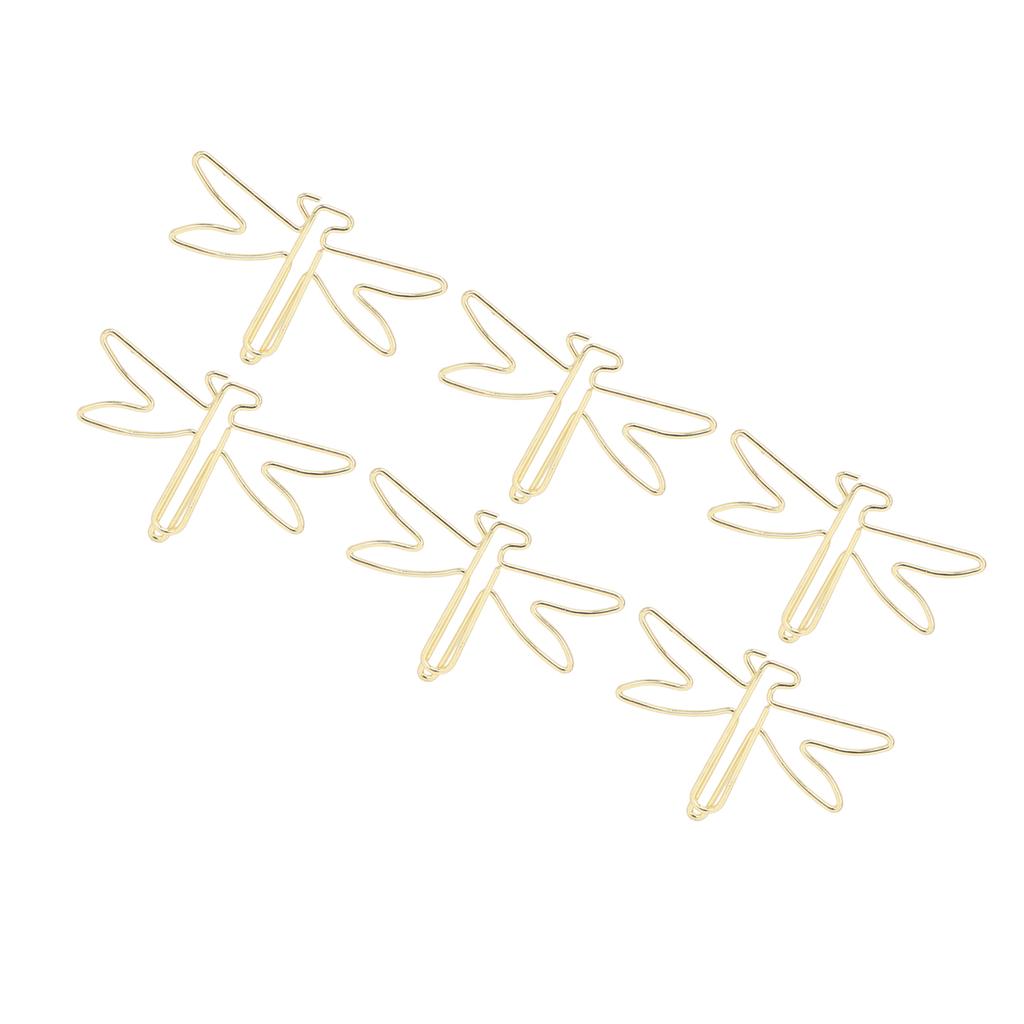 100Pcs Paper Clips Dragonfly Shaping Large Cute Jumbo Wide Paperclips Non Skid Metal Office Supplies