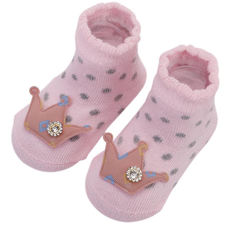 Cartoon Stripe Mesh Bow Baby Socks - Cute European & American Style