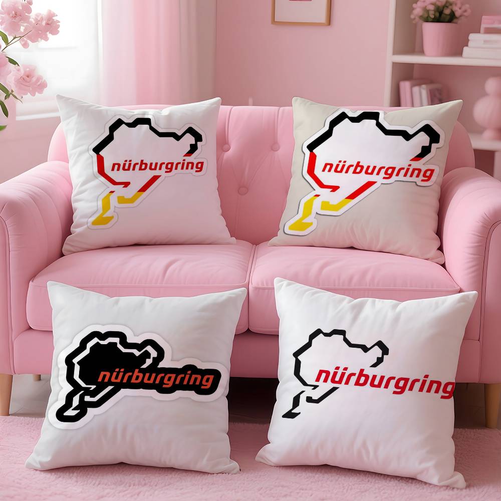 Nurburgring Sport Car Pillow Case Anti-dustmite Invisible zipper Sofa Bed