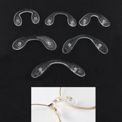 10pcs U Shape Silicone Conjoined Eyeglass Soft Nose Pads for Glasses Anti-Slip Insert Nose Pad