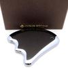 Terahertz Mineral Gua Sha Medium Feather for Body and Scalp Skin Facial Health and Beauty [GOLD STONE] Plate, Size, Shape, Massage, Care, Slimming,