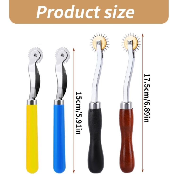 20Pcs Leather Creaser Wheel Tool 2mm 4mm Leather Stitching Marking Spacer Wheel Tool for Leather Working Sewing