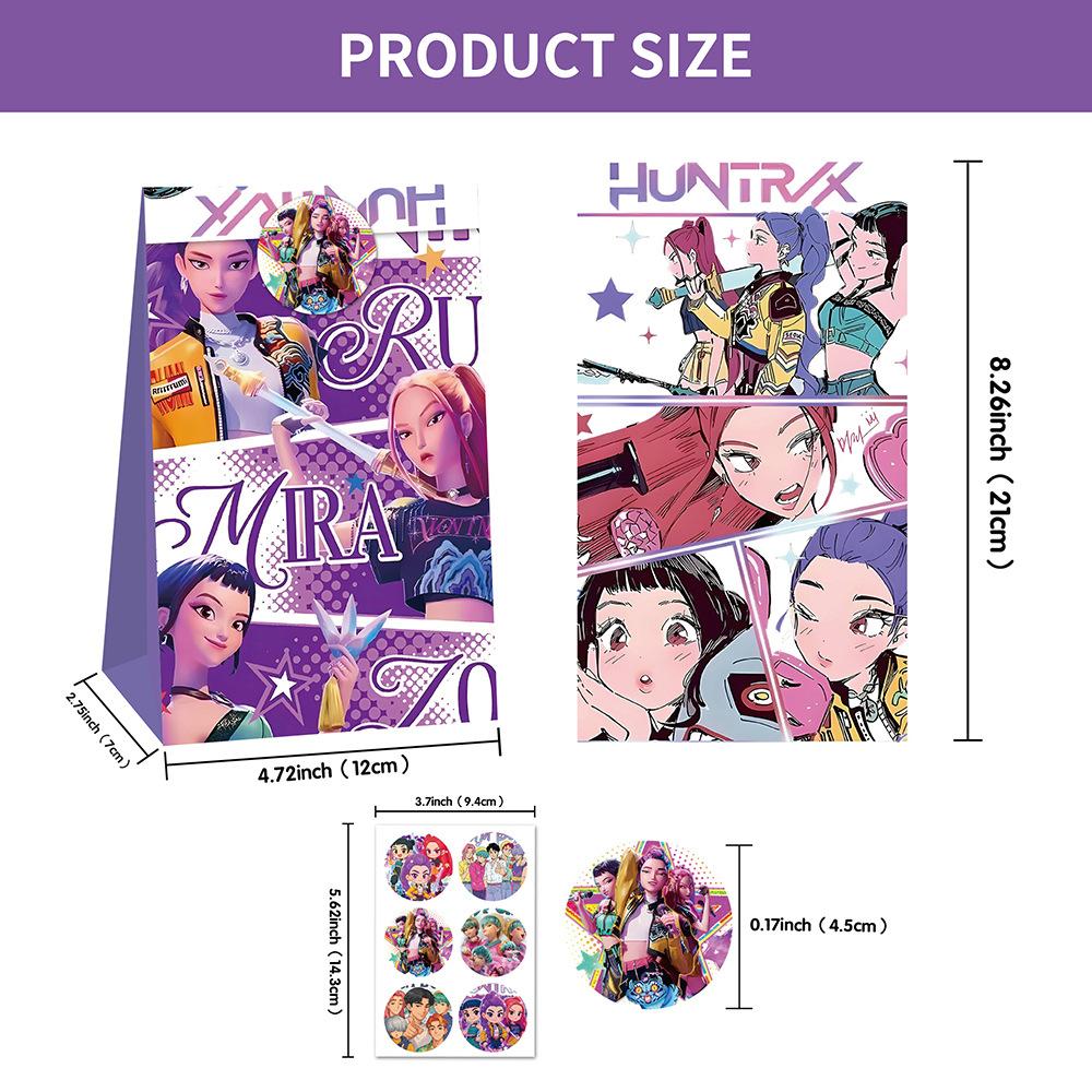 Balon Kpop Łowca Demonów Topper na Tort Dekoracja Urodzinowa k-pop Łowcy Demonów Naklejka Breloki Urodzinowe Upominki na Imprezę dla Dzieci