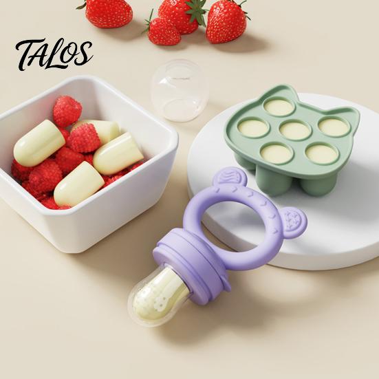 Soft Silicone Fruit Pacifier Baby Feeder/Mold, Food Training Teething Relief Pacifier, Easy Feeder to Hold Safe Chewer for Infants Travel Self Feeding
