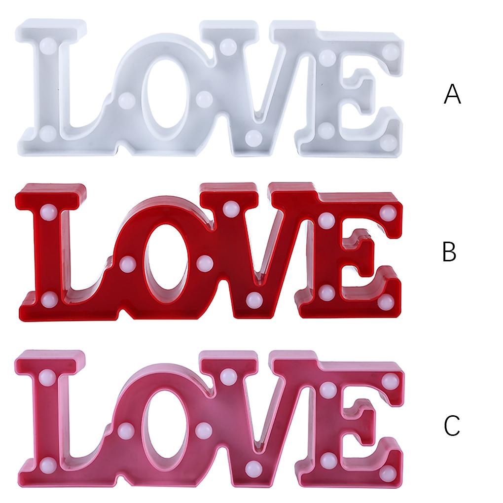 Night Light Letter Shape PVC Light Waterproof Decoration Hanging LED Lamp for Party Pub