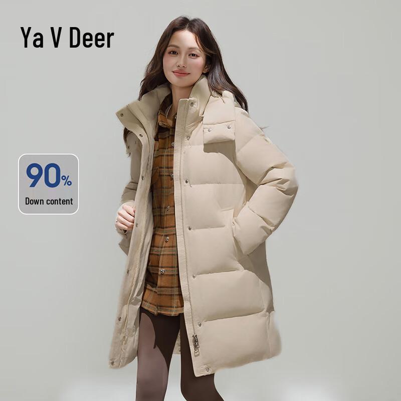 Yalu Women's Thickened Mid-Length Duck Down Jacket