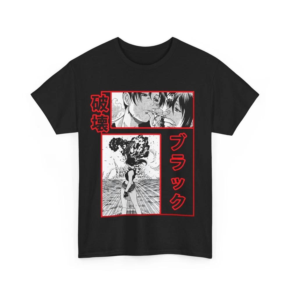 Anime Black Lagoon Revy And Rokorou Love Black T Shirt S