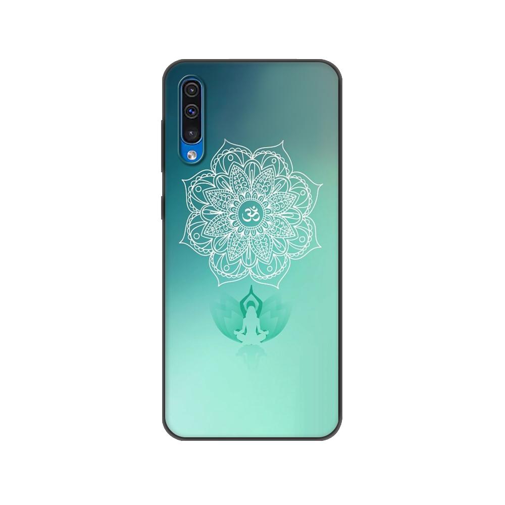 Black Tpu Case For Samsung Galaxy A50 50S A30S A10 A01 A11 A21S A31 A41 A51 A71 M21 M30S S10 LITE Mandala Chakra Insist Yoga