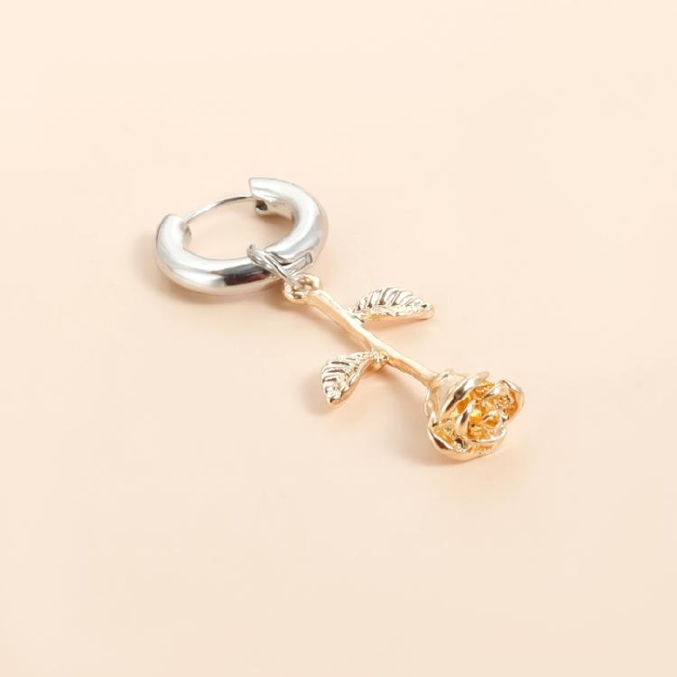 Delicate Floral Design Ear Clips Allergy Proof Lightweight Alloy Earrings Ideal Romance Gift For Her