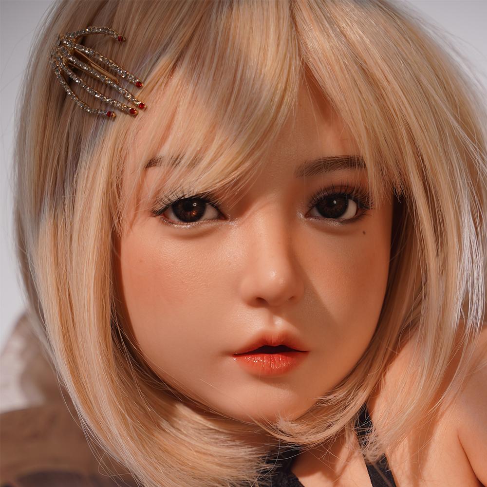 100% Silikonhode Standard Parykk Egnet for 130-180CM Sexdukkekropp 2 Tilkoblingsmetoder Sexleketøy Mannekenger Silikonhoder GJ001