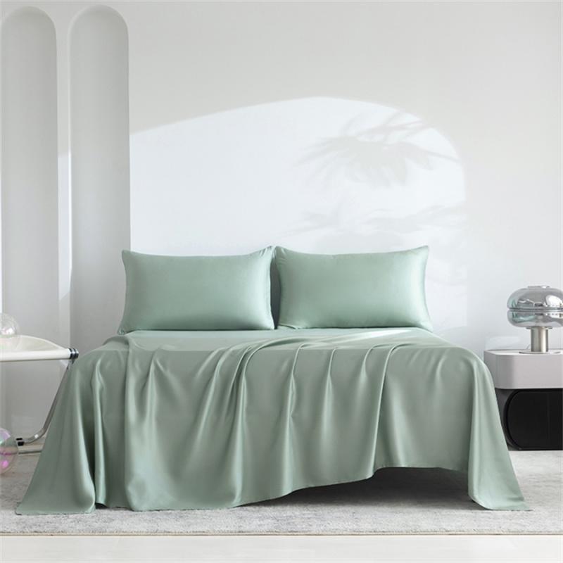 Reines Bambus Bettwäsche Set 4/6 Teile Luxus 100% Bio Bambus Bettwäsche Set Glatt Weich Spannbettlaken Oberlaken Kissenbezug Seidig