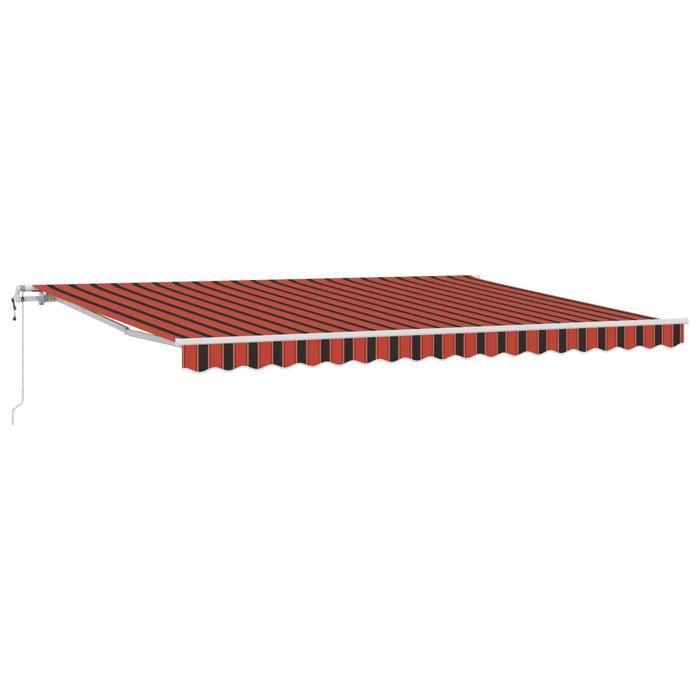 VidaXL Auvent rétractable automatique orange et marron 450x300 cm 3330877
