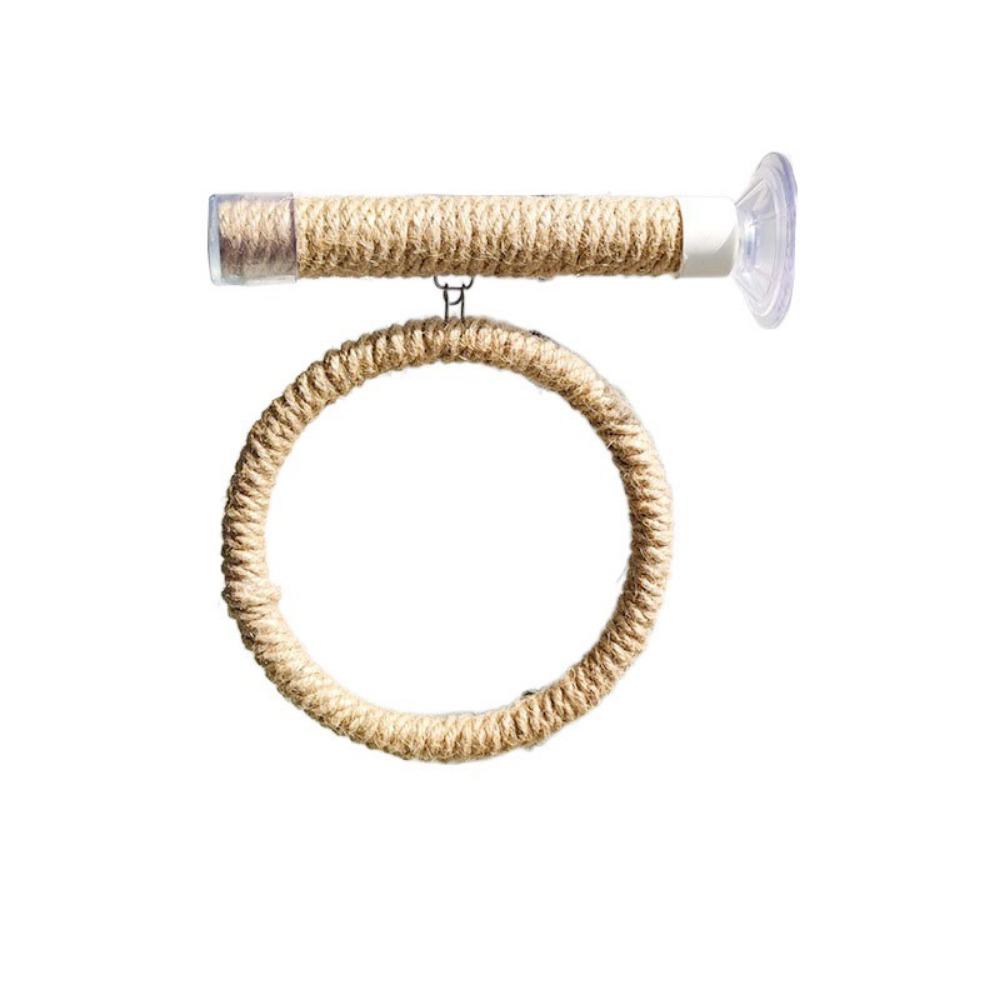 Linen Rope Bird Toy Swing Set Suction Cup Bird Claw Beak Grinding Bar  Climbing Exercise