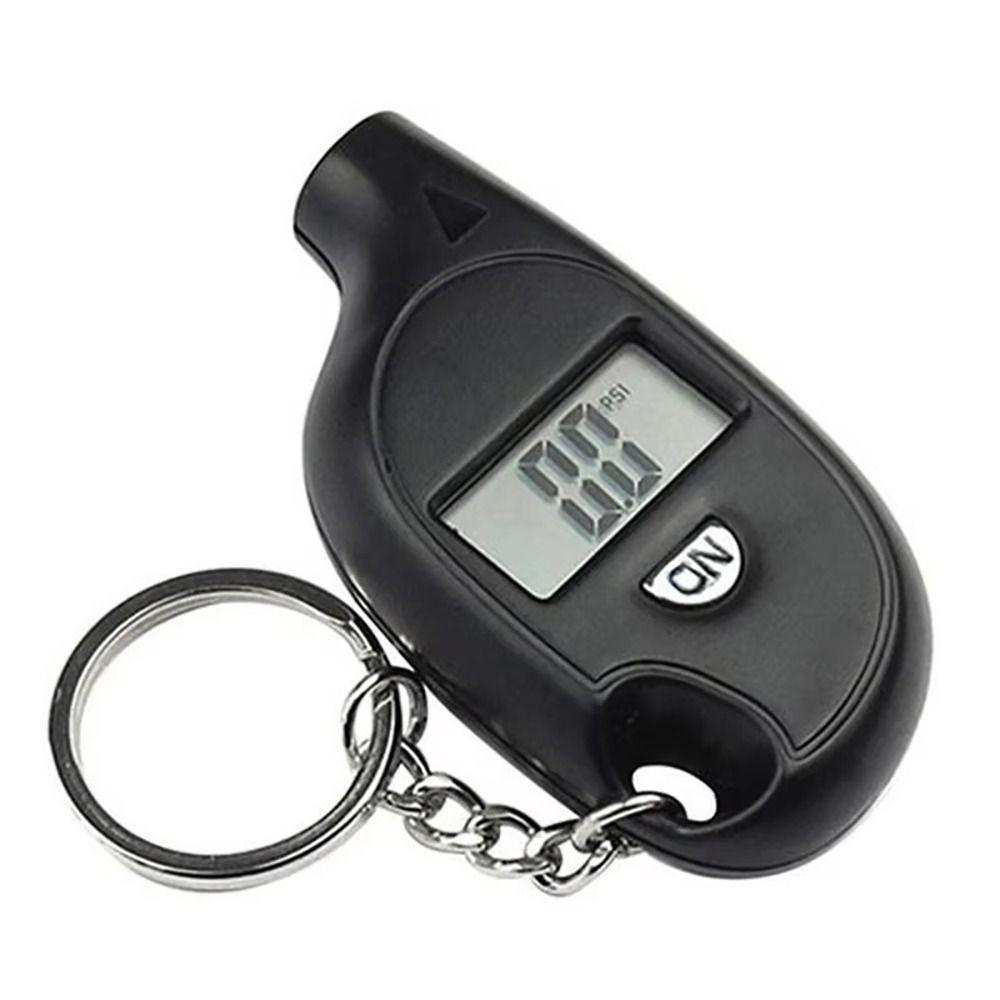 1Pcs with LCD Display Tire Air Pressure Tester 5-100PSI Portable Digital Tire Gauge Keychain Tire Inspection Tool